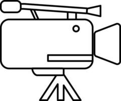 Journalism video camera in flat style. vector