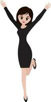 Character of a successful business woman. vector