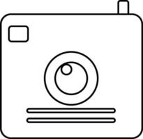 Polaroid in line art illustration. vector