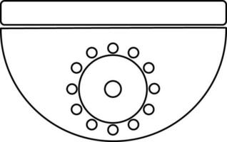negro línea Arte seguridad cctv cámara. vector