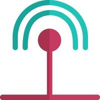 Pink and green router on white background. vector