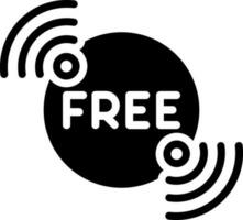 solid icon for wifi free spot vector