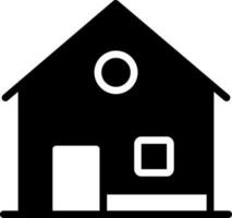 solid icon for house vector