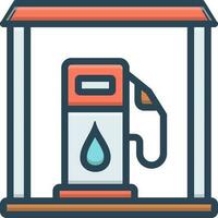 color icon for gas station vector