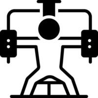 solid icon for gym vector