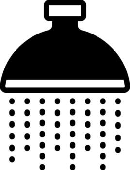 sólido icono para ducha vector