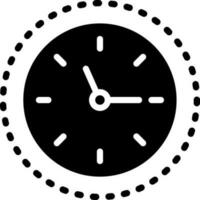 sólido icono para alrededor el reloj vector