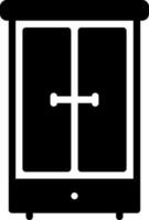 solid icon for wardrobe vector