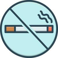 color icon for no smoking vector