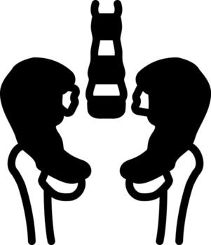 solid icon for hip vector