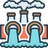 color icon for environmental pollution vector