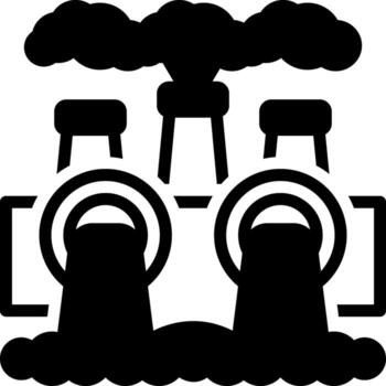 solid icon for environmental pollution vector