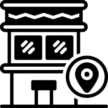 solid icon for address vector