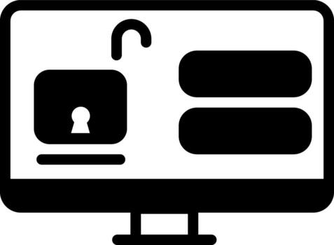 solid icon for log in vector