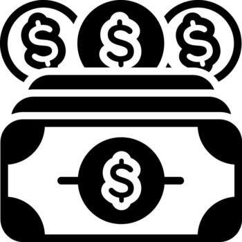 solid icon for currency vector