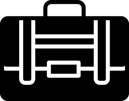 solid icon for suitcase vector
