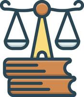 color icon for justice vector