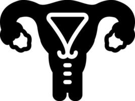 solid icon for uterus vector