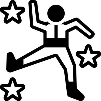 sólido icono para danza vector