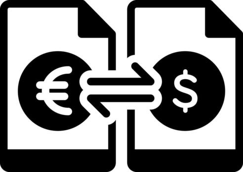 solid icon for exchange vector
