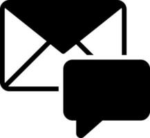 solid icon for message vector
