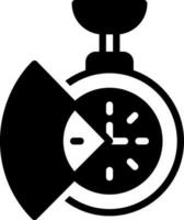 solid icon for time saving vector