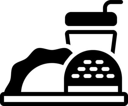 sólido icono para comida vector