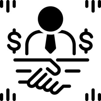 sólido icono para corretaje vector