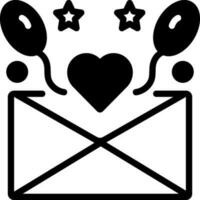 sólido icono para invitados vector