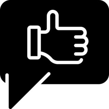 solid icon for thanks vector