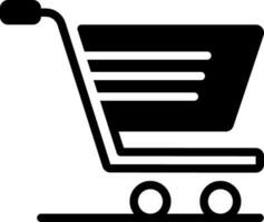 sólido icono para compras vector