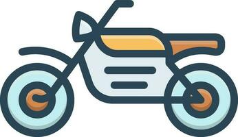 color icon for motorcycle vector