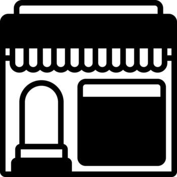 solid icon for restaurant vector