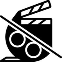 solid icon for film vector