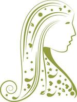 Virgo in zodiac sign with floral design. vector