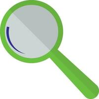 Half shadow style of frame for magnifying glass in icon. vector