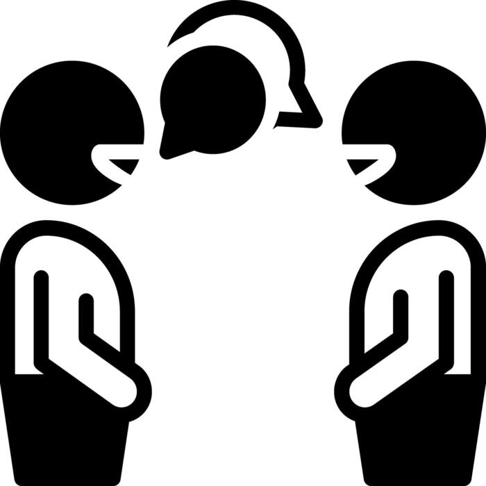 Two People Talking Icon Vector Art, Icons, and Graphics for Free Download