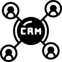 solid icon for crm vector