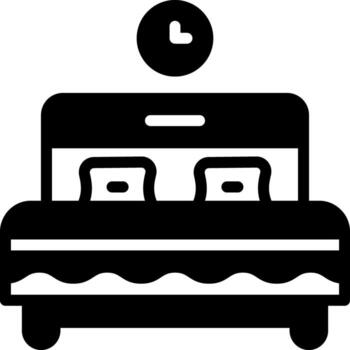 solid icon for bed vector