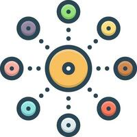 color icon for decentralization vector