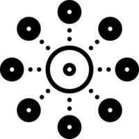 solid icon for decentralization vector