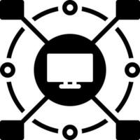 solid icon for computerized vector