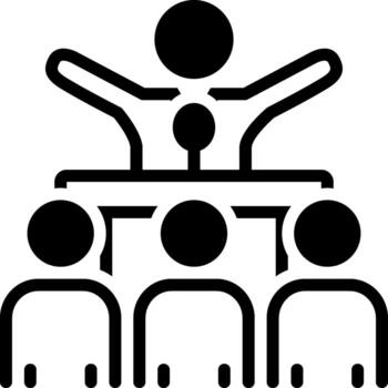 solid icon for campaigning vector