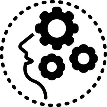 solid icon for dementia vector