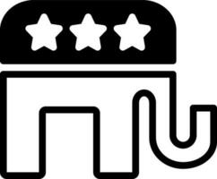 solid icon for democrat vector