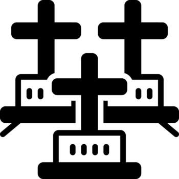 solid icon for cemeteries vector