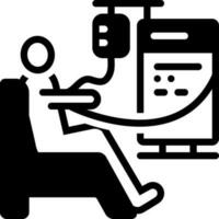 solid icon for dialysis vector