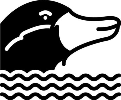 solid icon for platypus vector