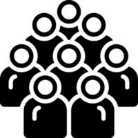 solid icon for multitude vector