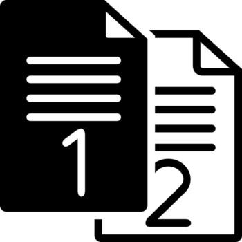 solid icon for pagenumber vector